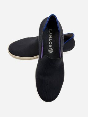 Rothy’s Women's The Original Slip-On Sneakers Black Knit Women’s 8
